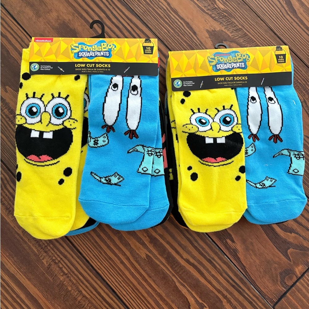 SpongeBob SquarePants Vibrant Yellow and Blue Socks